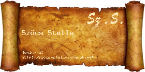 Szőcs Stella névjegykártya