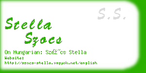 stella szocs business card